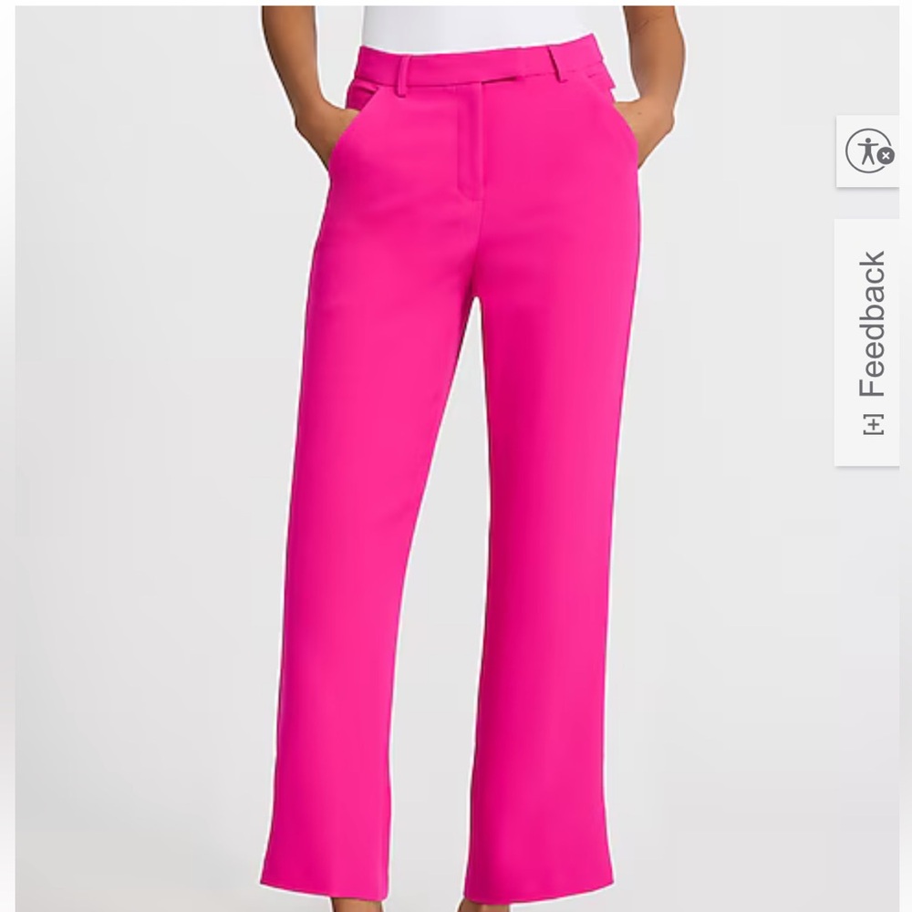 Express Editor Studio Stretch Twill High Waisted Cropped Flare Pant